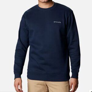 Columbia Hart Mountain II 2 Crew Neck Ribbed Cuffs and Waistband Heather Navy M
